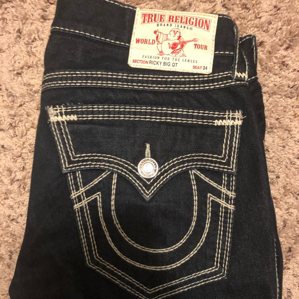 Men’s True Religion Ricky Big QT Blue Jeans
